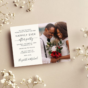 Save The Date Heureusement Jamais Après Photo Cream Mariage Réce