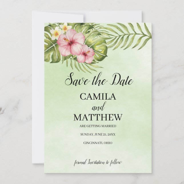 Save The Date Hibiscus rose (Devant)