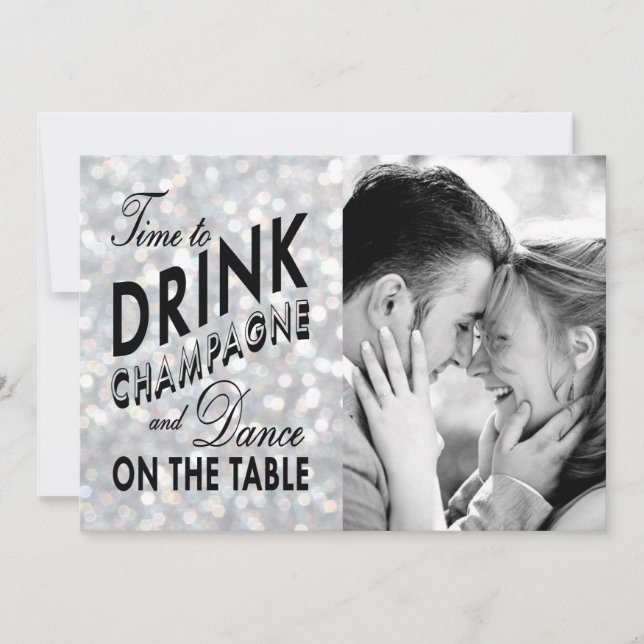 Save The Date Hollywood Glam Enregistrer la date (Devant)