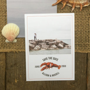 Save The Date Homard de Chambray Mariage rustique Photo