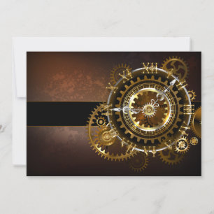 Save The Date Horloge Steampunk avec des engrenages anciens