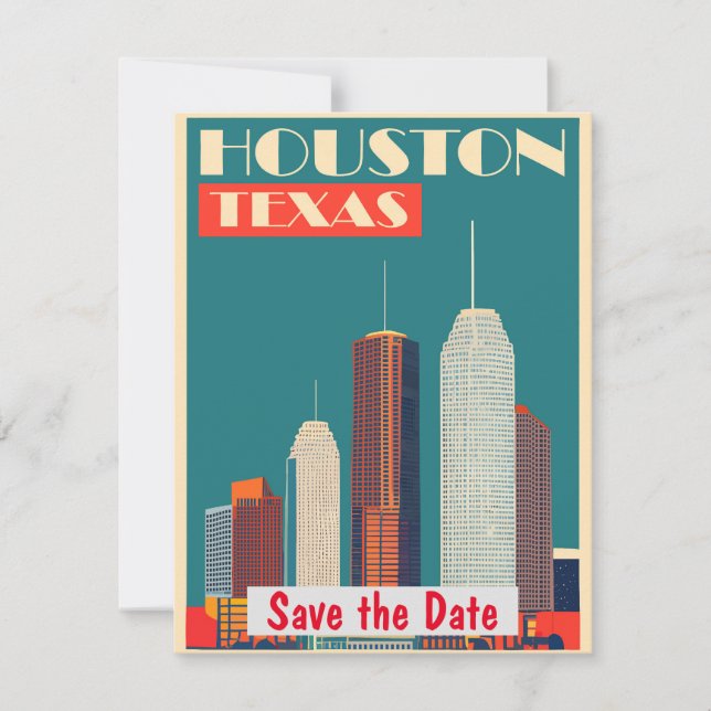 Save The Date Houston, Texas (Devant)