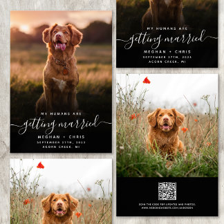 Save The Date Humains mariés Photo Code QR