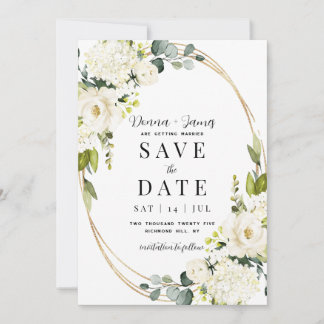 Save The Date Hydrangea & Mariage de verdure