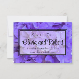 Save The Date Hydrangeas Lavender lilas