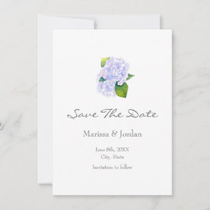Save The Date Hydrangée aquarelle