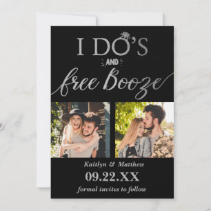 Save The Date I Do's & Free Booze Modern Wedding Enregistrer la 