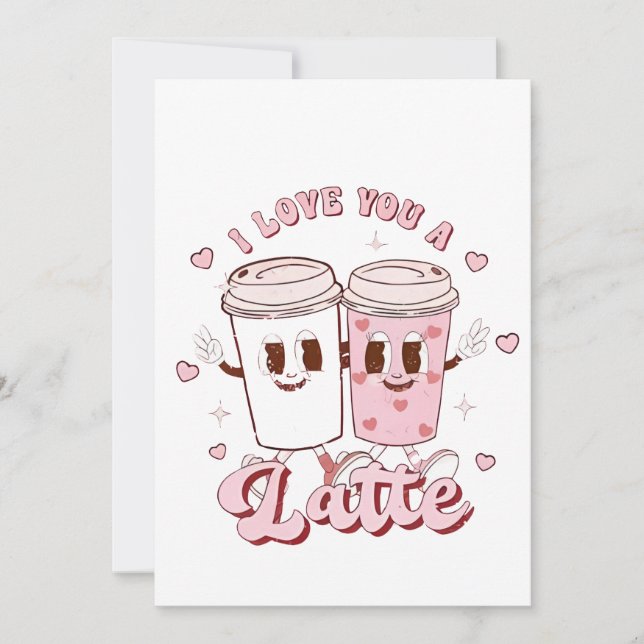Save The Date I Lote a Latte Super Bubble Tea Valentine Lovers (Devant)