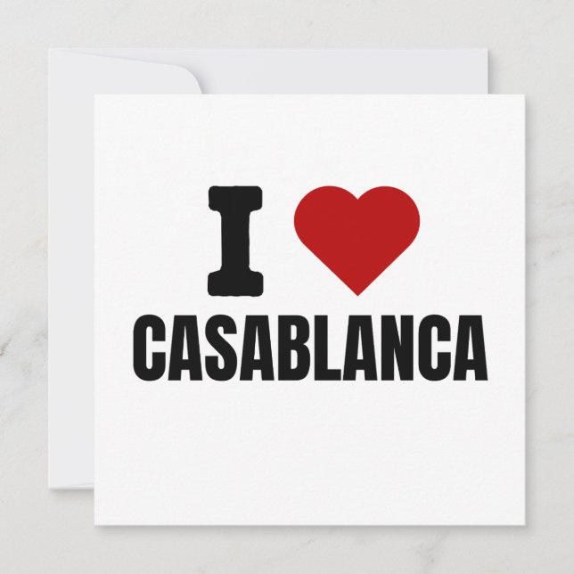 Save The Date I love casablanca - I heart casablanca morocco (Devant)