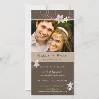 Save The Date Ikebana Frangipani Mariage de fleurs tropicales vi