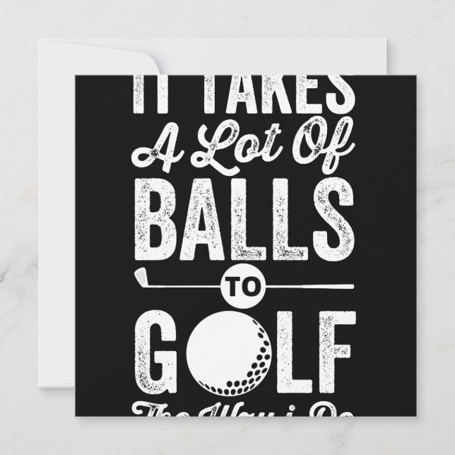 Save The Date Il faut beaucoup de balles au golf comme je le fai (Devant)
