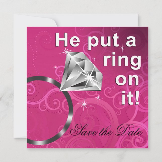 Save The Date Il y a mis une bague - Enregistrer la date (Devant)