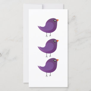 Save The Date Illustration de petit oiseau violet mignon