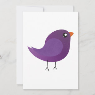 Save The Date Illustration de petit oiseau violet mignon