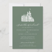 Illustration du château de Sage Green Mariage du w