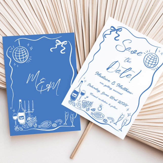 Save The Date Illustrations dessinées à la main Gribouillages Ma (Créateur téléchargé)