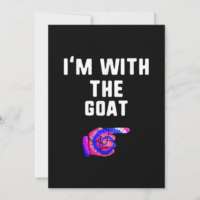 Save The Date I'm With Goat Tie Dye Halloween Matching (Devant)