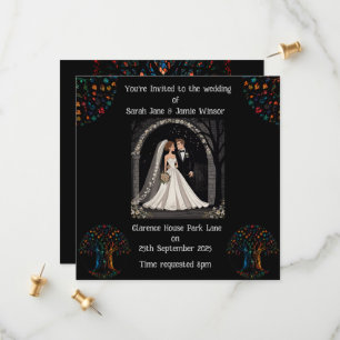 Save The Date Image de dessin d'Invitation personnalisé mariage