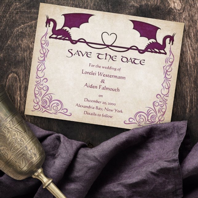 Save The Date Imaginaire Dragon Gamer (Créateur téléchargé)