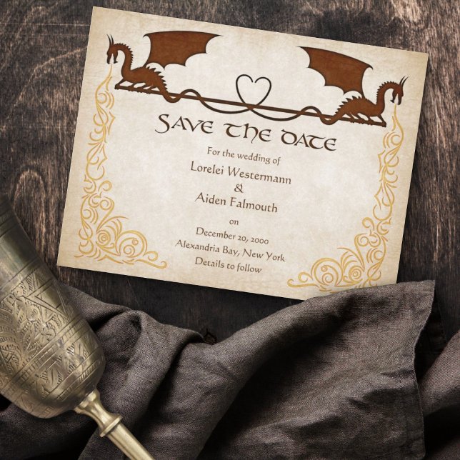 Save The Date Imaginaire Dragon Gamer (Créateur téléchargé)