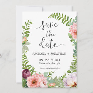 Save The Date Imaginaire Floral Boho Wedding Enregistrer la cart