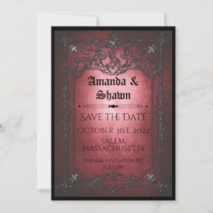Save The Date Imaginaire victorien d'Halloween