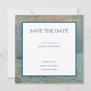 Save The Date Impression de soleil levant de Monet Minimaliste p