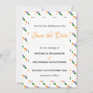 Save The Date INDE Célébration spéciale de mariage patriotique O