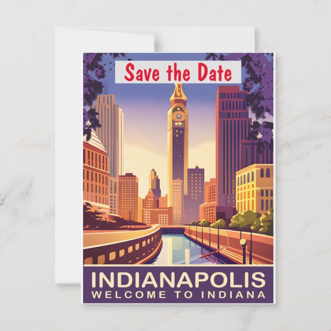 Save The Date Indianapolis, Indiana, (Devant)