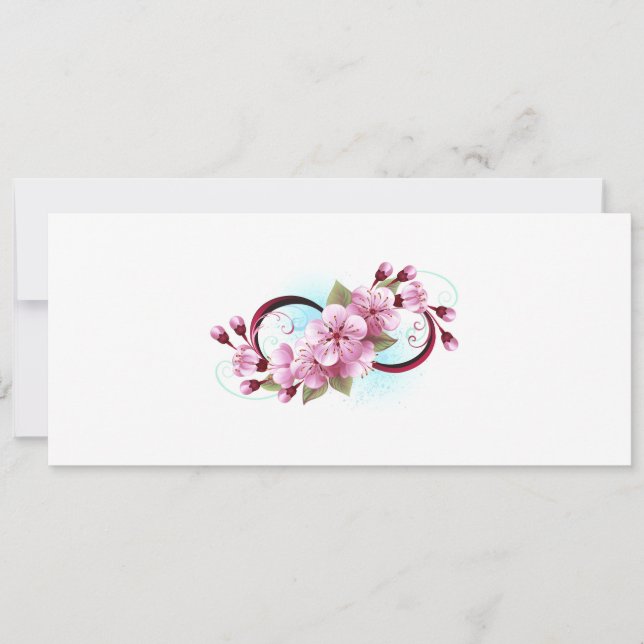 Save The Date Infinité avec les fleurs Sakura (Devant)