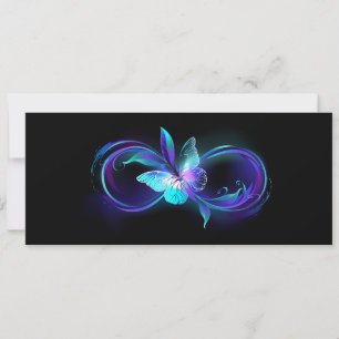 Save The Date Infinité brillante avec papillon magique