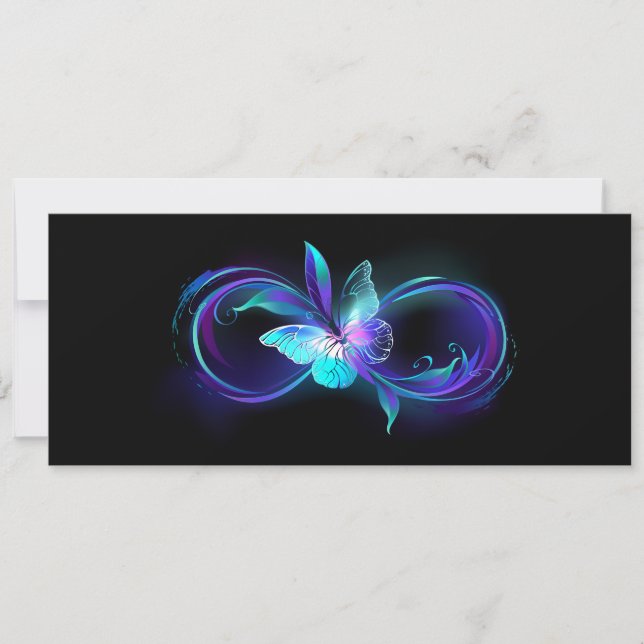 Save The Date Infinité brillante avec papillon magique (Devant)