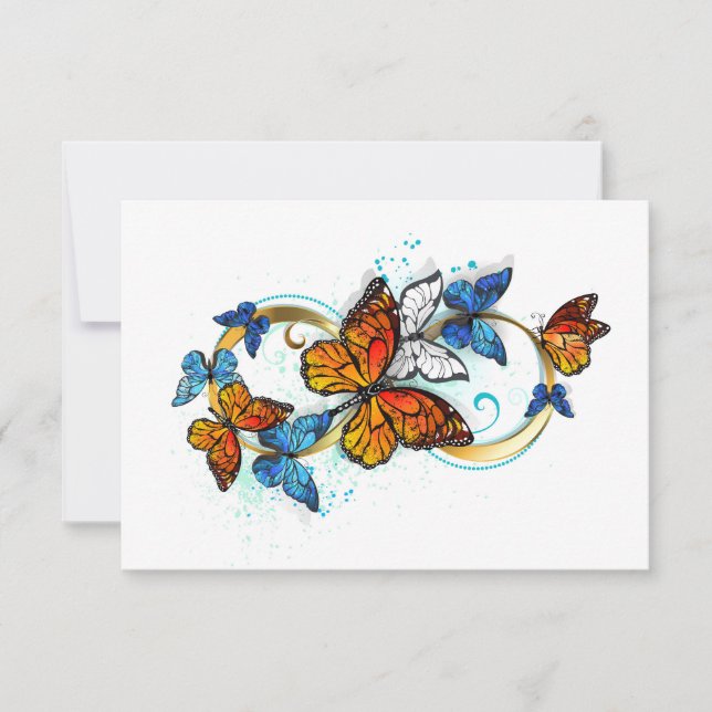 Save The Date Infinité de papillons monarques (Devant)