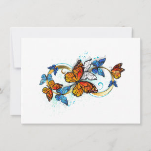 Save The Date Infinité de papillons monarques