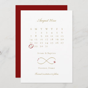 Save The Date Infinity Love Double Happiness Calendar Mariage