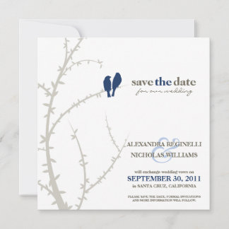 Save The Date Inséparables Enregistrer la date Annonce (marine)