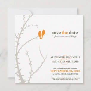 Save The Date Inséparables Enregistrer la date Annonce (orange)