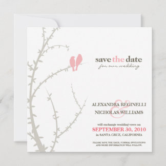 Save The Date Inséparables Enregistrer la date Annonce (rose)