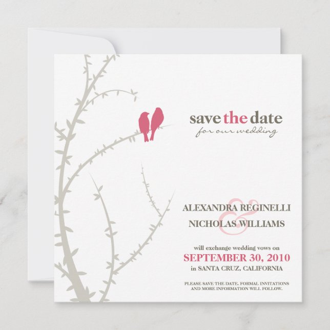 Save The Date Inséparables Enregistrer la date de l'annonce (fuc (Devant)