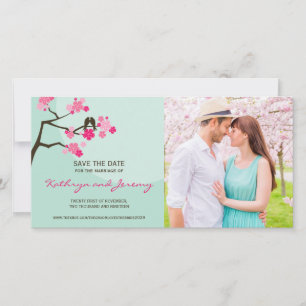 Save The Date Inséparables Modernes De Fleurs De Cerises Sauver 