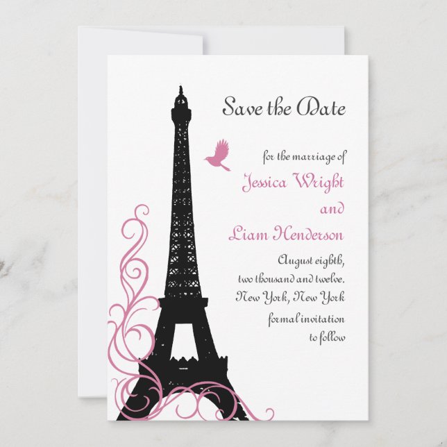 Save The Date Inséparables noirs Enregistrer la date (Devant)