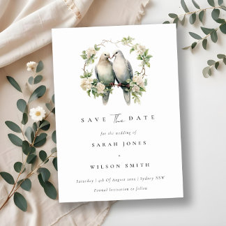Save The Date Inséparables romantiques mignons Mariage de couron