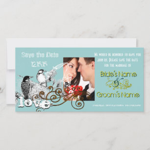 Save The Date Inséparables vintages Enregistrer la date de votre