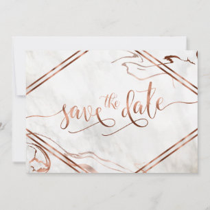 Save The Date Inspiration moderne en cuivre et marbre italien Ma