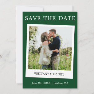 Save The Date Instantané Style Camera Couple Photo Vert
