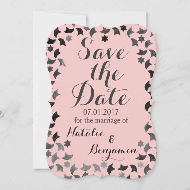 Save the date| Invitation en mosaïque| Couleur per (Devant)