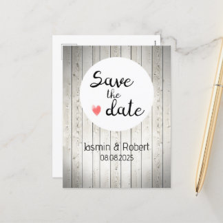 Save the date Invitation rustikal Holz vintage