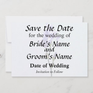 Save The Date Iris Lavande et Boutons