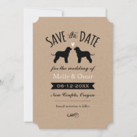 Irish Water Spaniels Mariage Sauvez la date