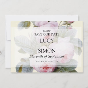 Save The Date Isabella II, Élégant rose vintage